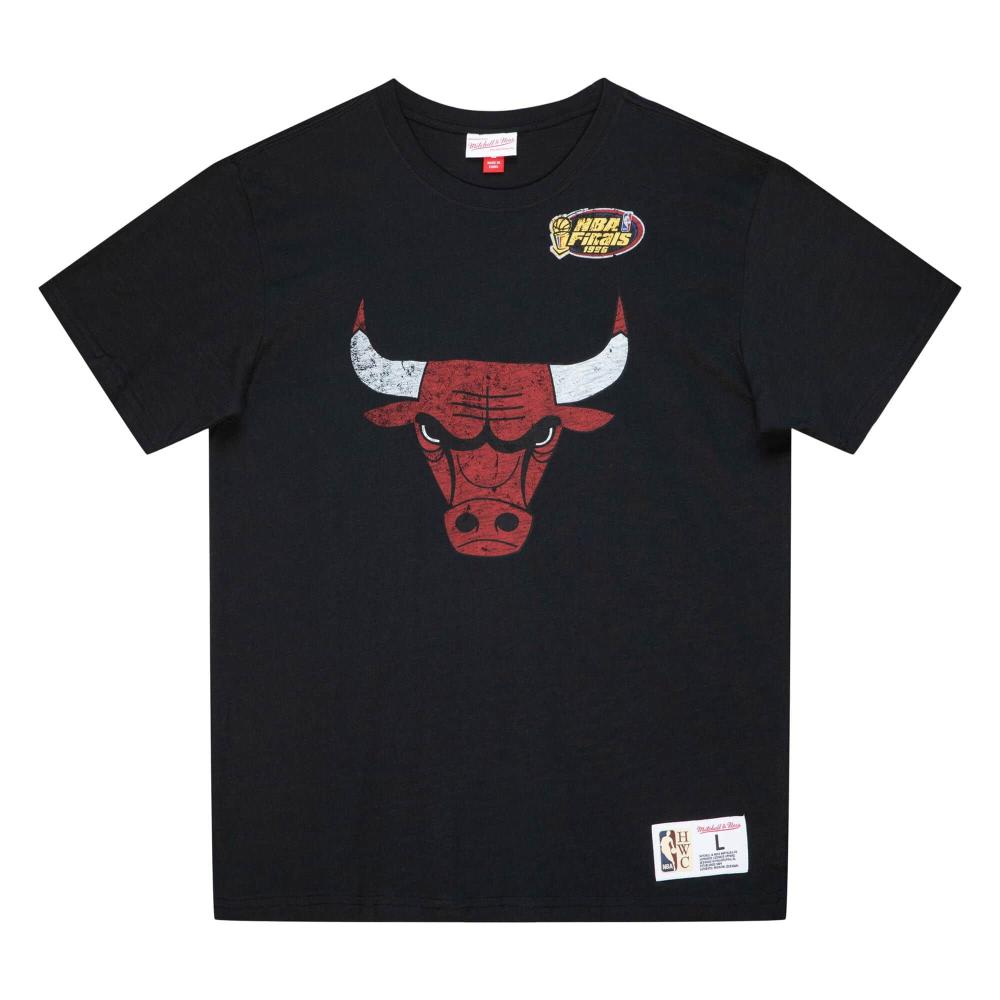 Mitchell & Ness NBA Slub S/S Tee CHICAGO BULLS BLACK