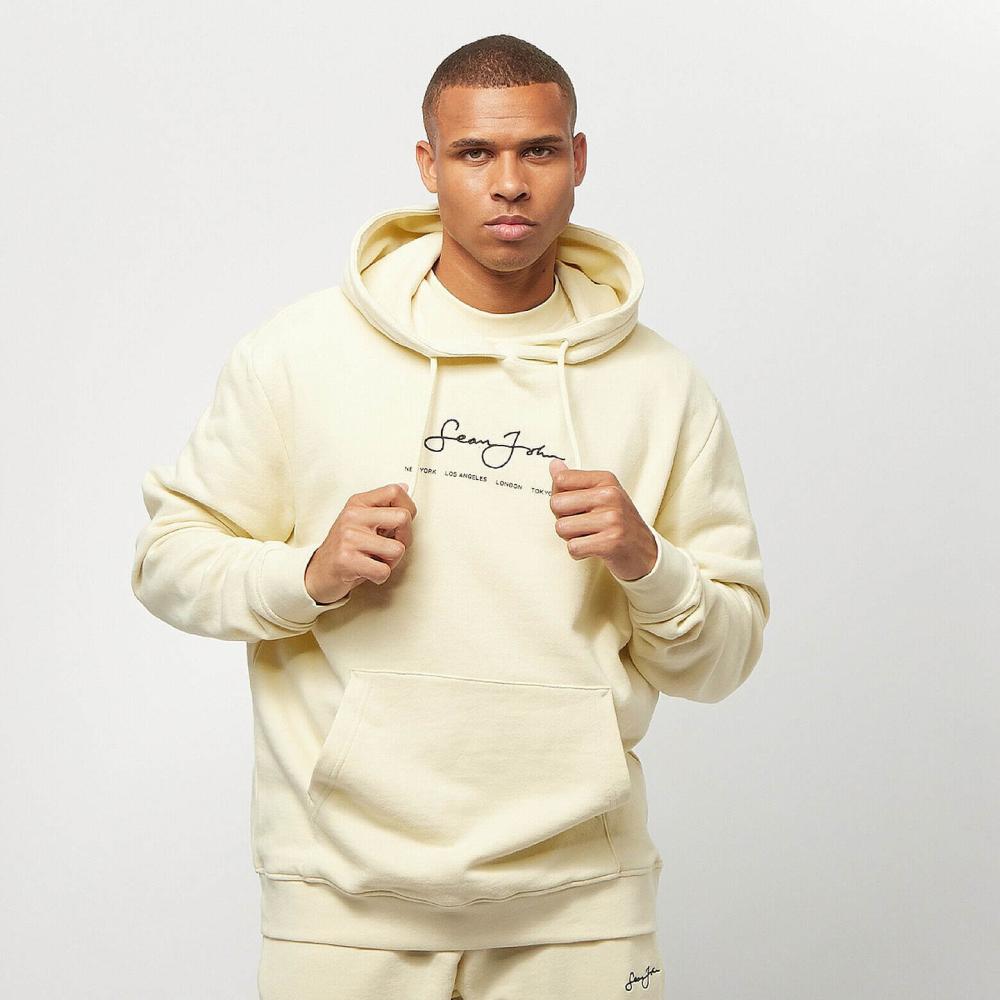 Sean John Classic Logo Essential Hoodie sand sand