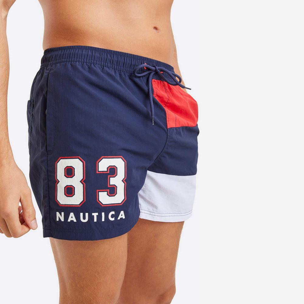 Nautica Maze 4'' Swim Short B&T Dark Navy