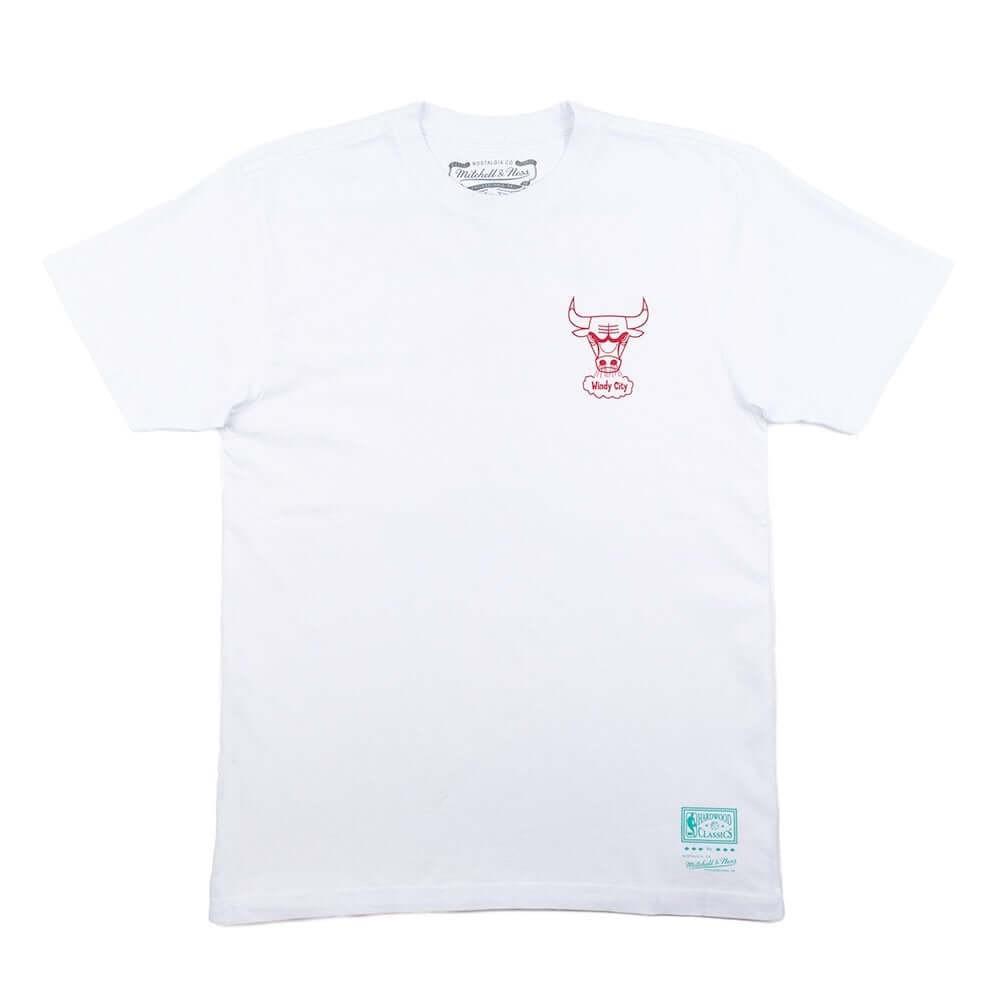 Mitchell & Ness NBA Merch Take Out Tee Chicago Bulls White