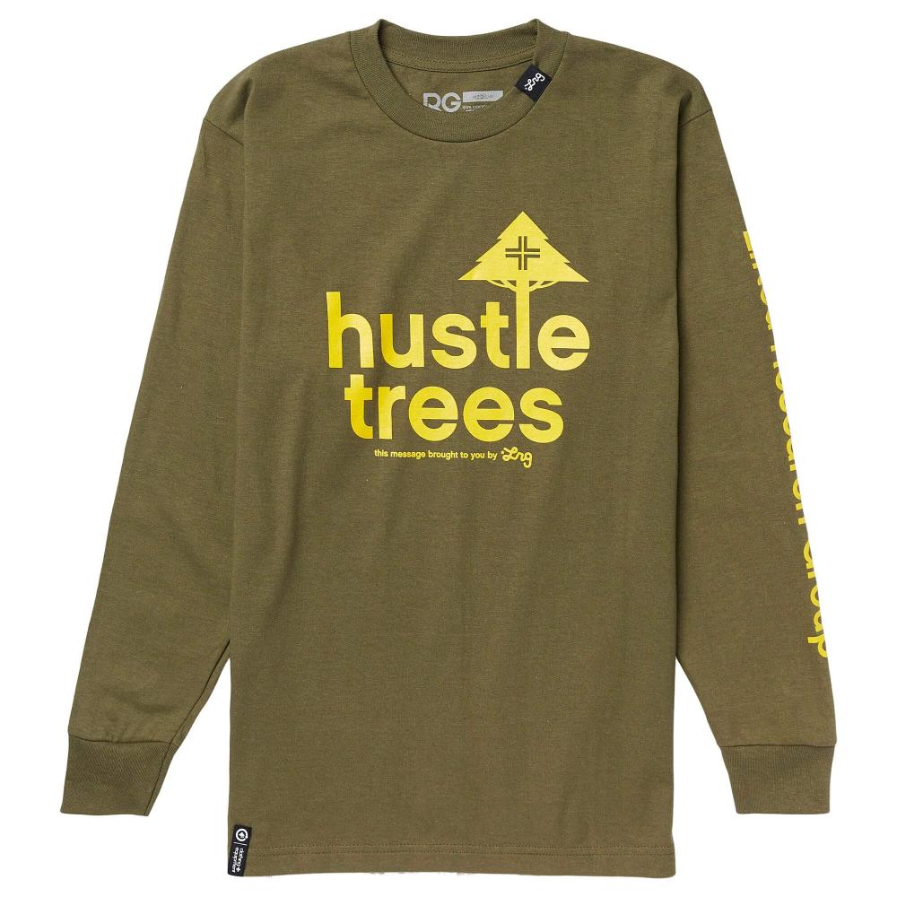 LRG HUSTLE TREES RESEARCH LS TEE MILITARY GREEN