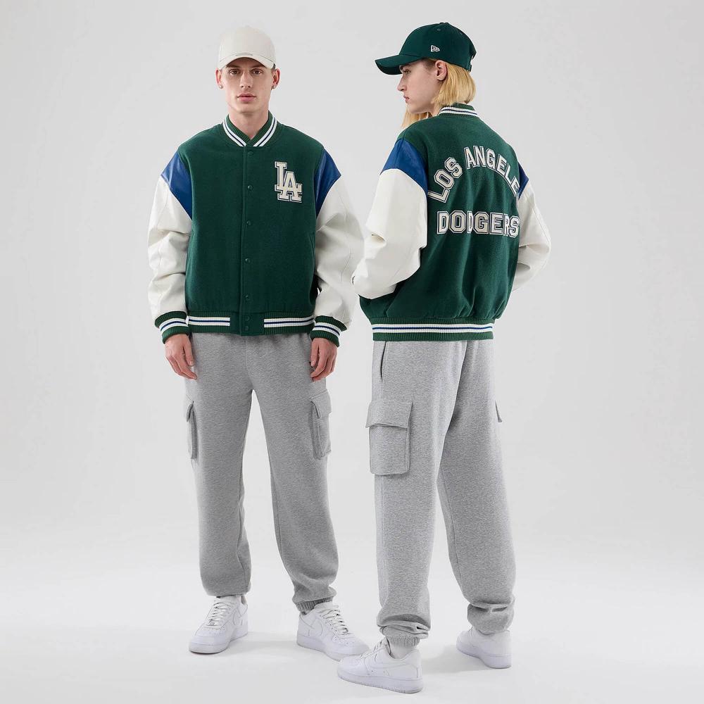 Bunda NEW ERA LA Dodgers MLB Varsity Dark Green Jacket tmavozelená