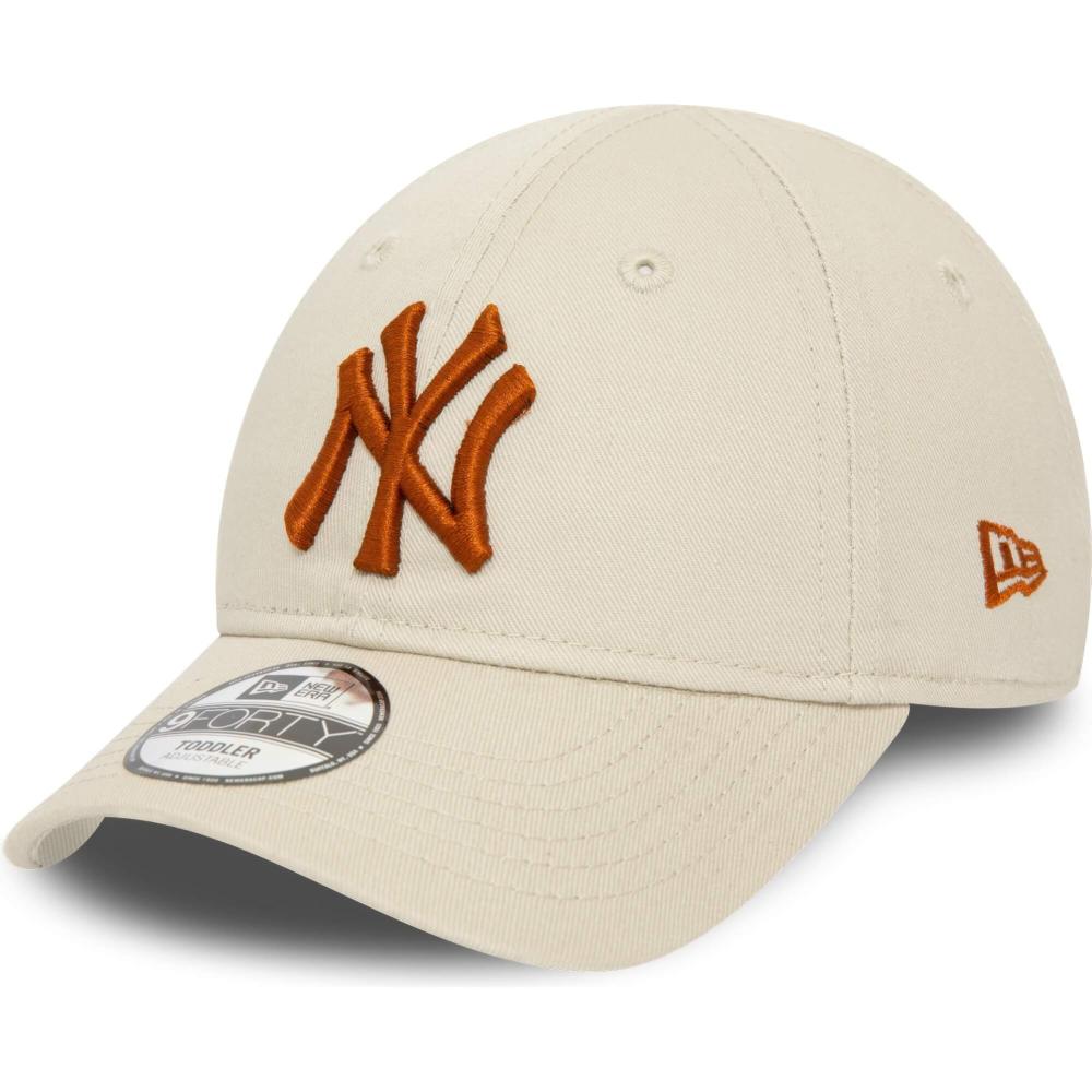 Detská šiltovka New Era 940K MLB New York Yankees Toddler League Essential Stone 9FORTY Adjustable Cap krémovo biela