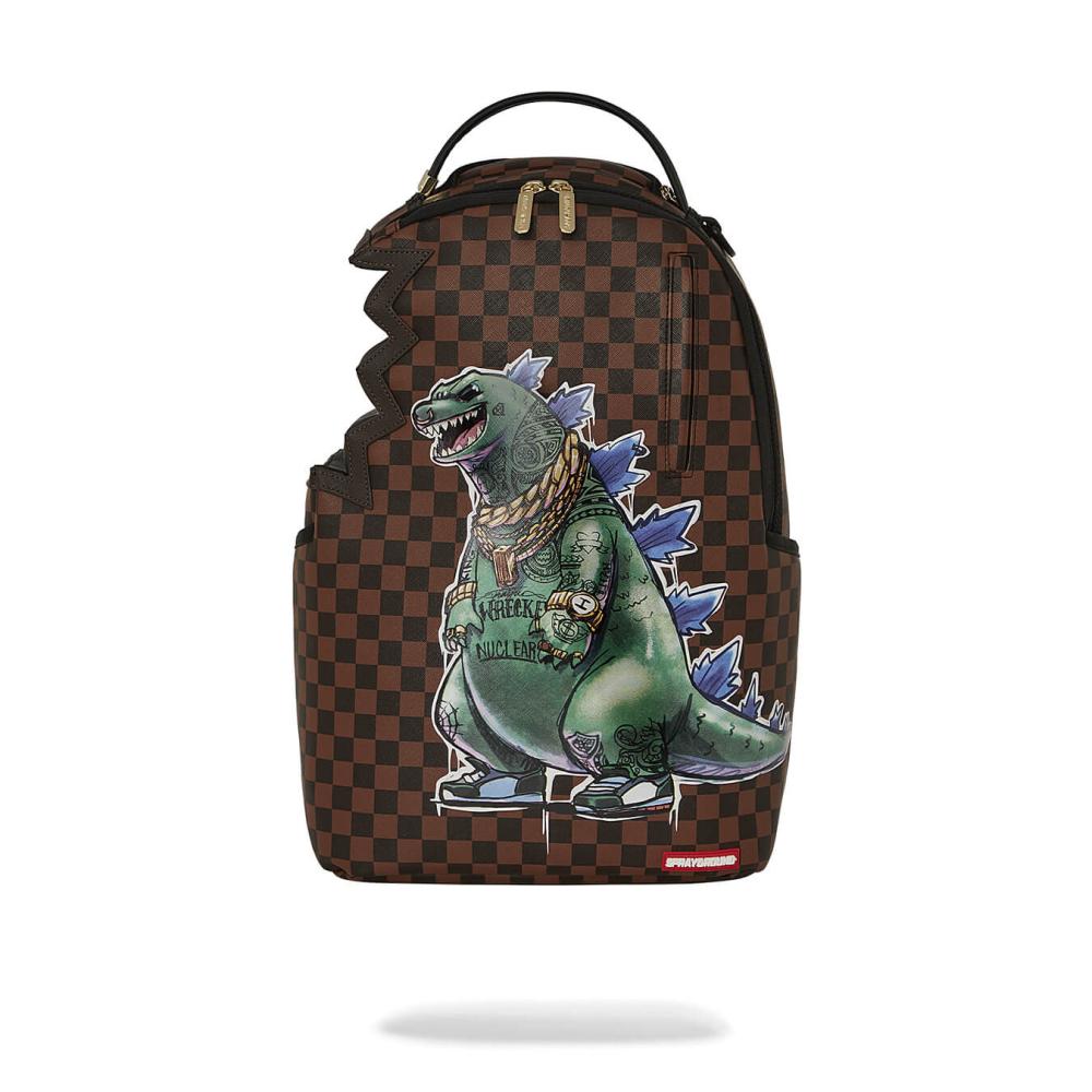 Sprayground Sprayzilla Godzilla Side Bite Backpack Brown