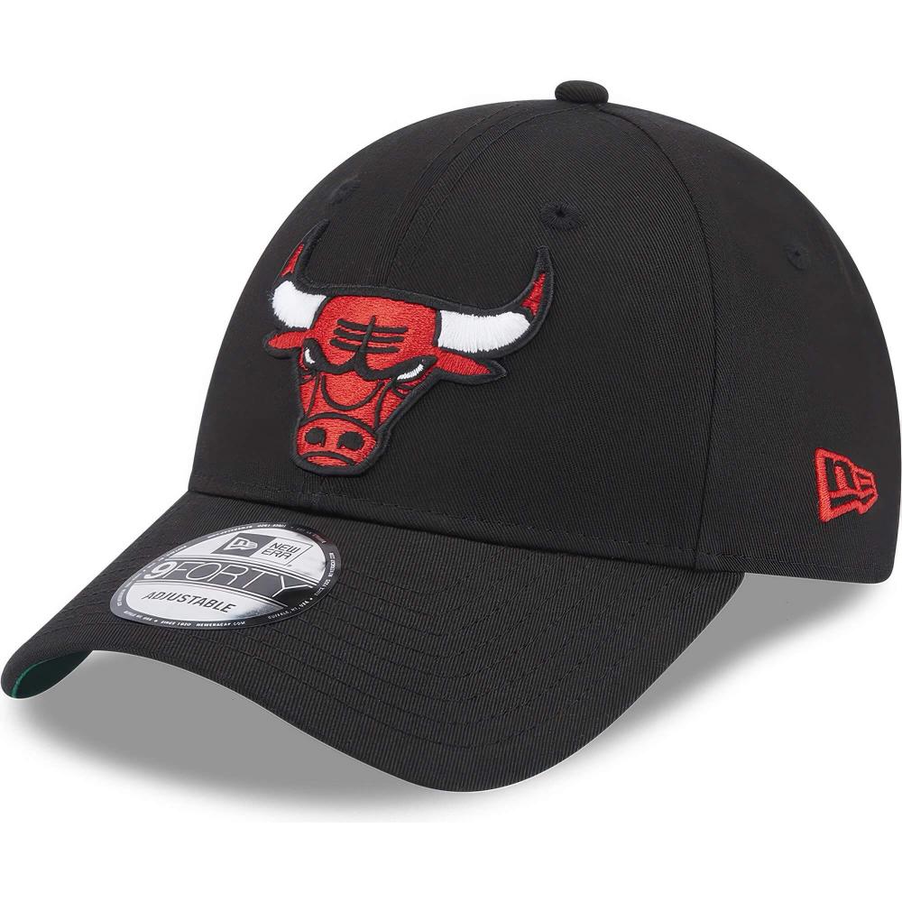 NEW ERA 940 NBA Chicago Bulls Team Side Patch Black 9FORTY Adjustable Cap Black