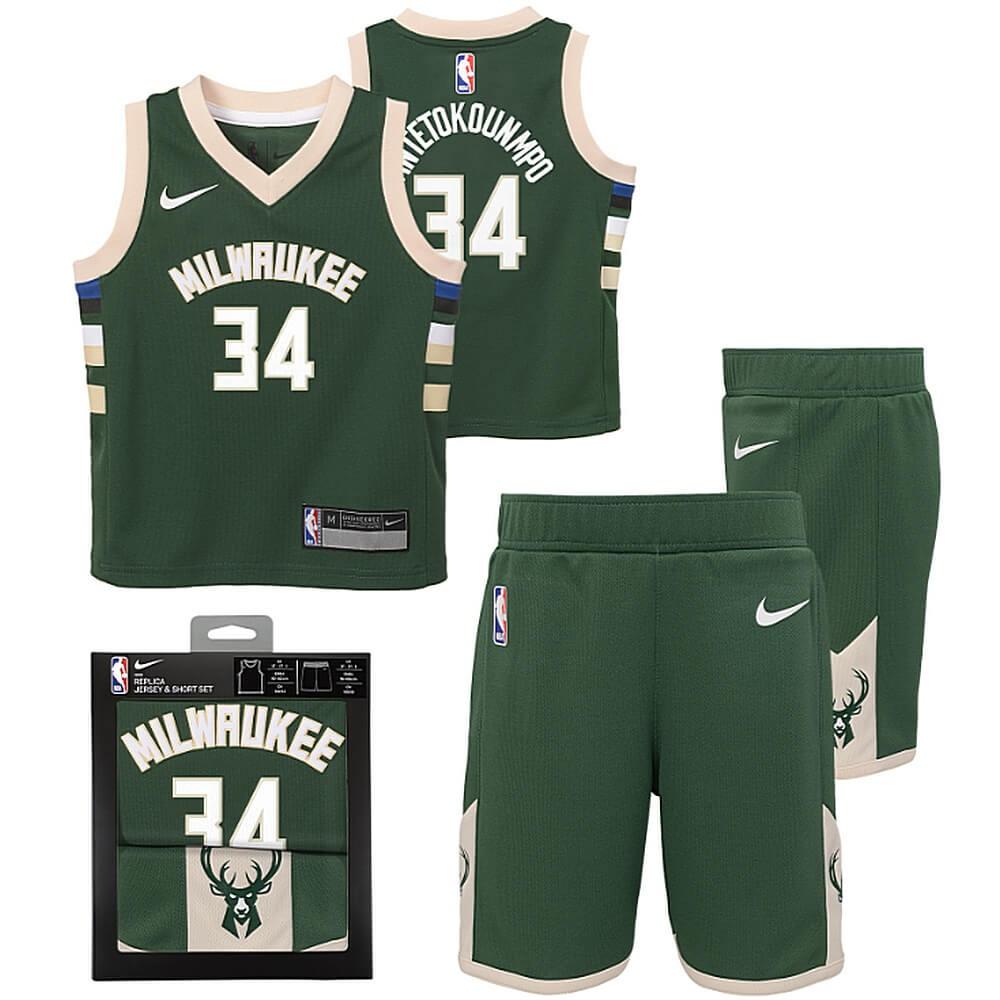 NIKE REPLICA BOX SET - B4-7 (pre deti 4-7 rokov) MILWAUKEE BUCKS ANTETOKOUNMPO GIANNIS GREEN