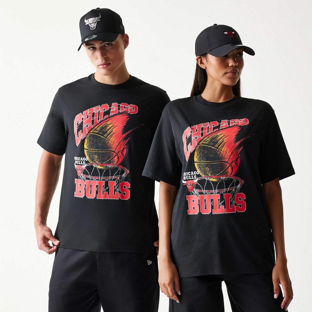 Tričko New Era Chicago Bulls NBA Ball Graphic Black T-Shirt čierne