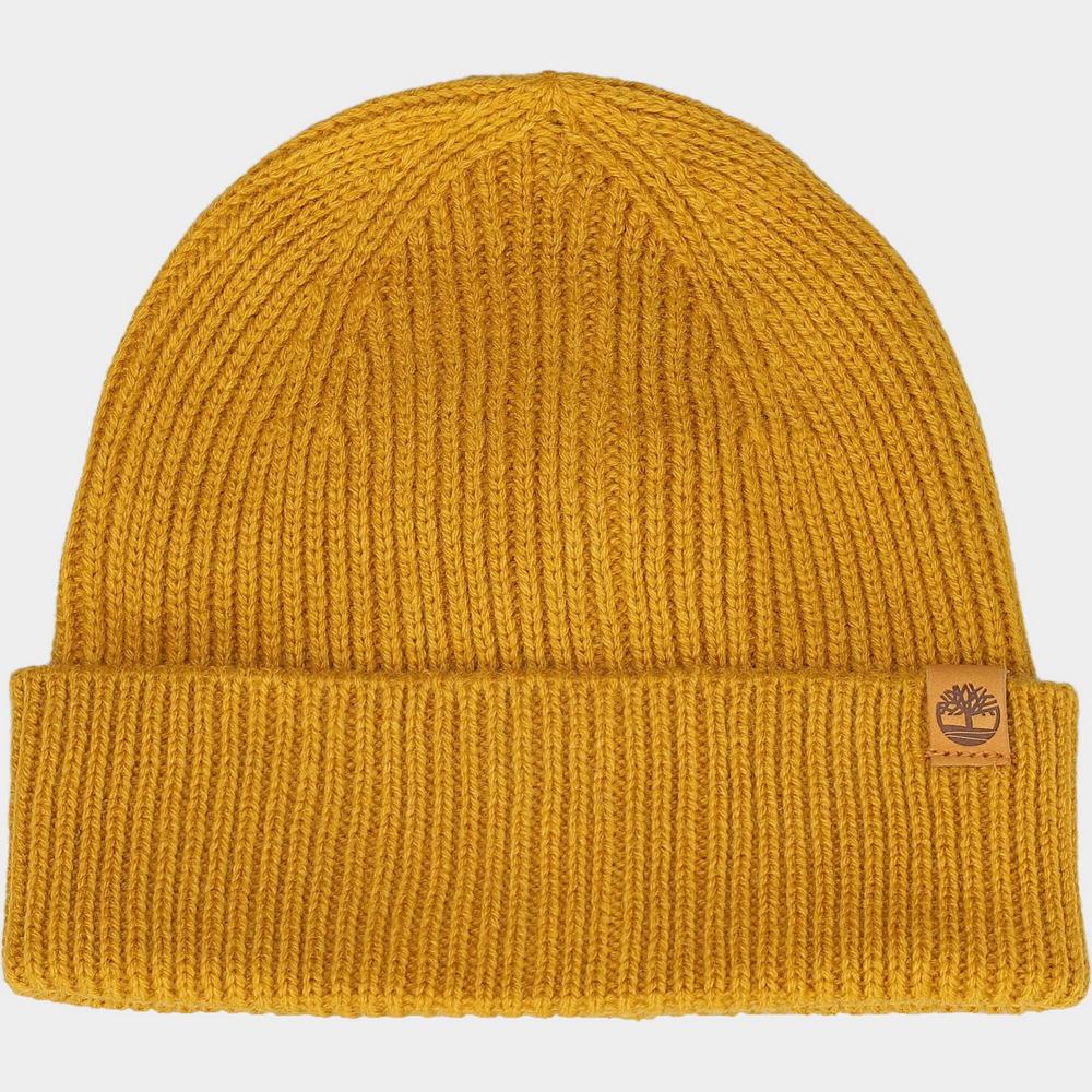 Zimná čiapka Timberland Fisherman Beanie Wheat svetlohnedá