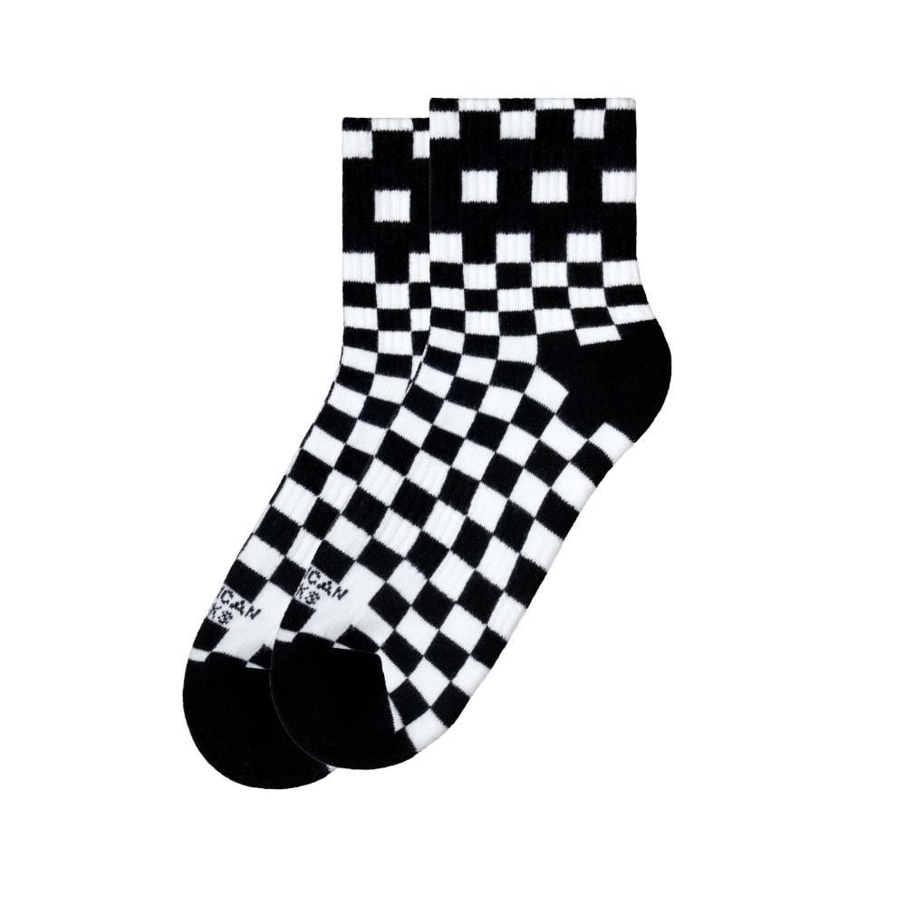 Ponožky American Socks Checkerboard B/W - Ankle High