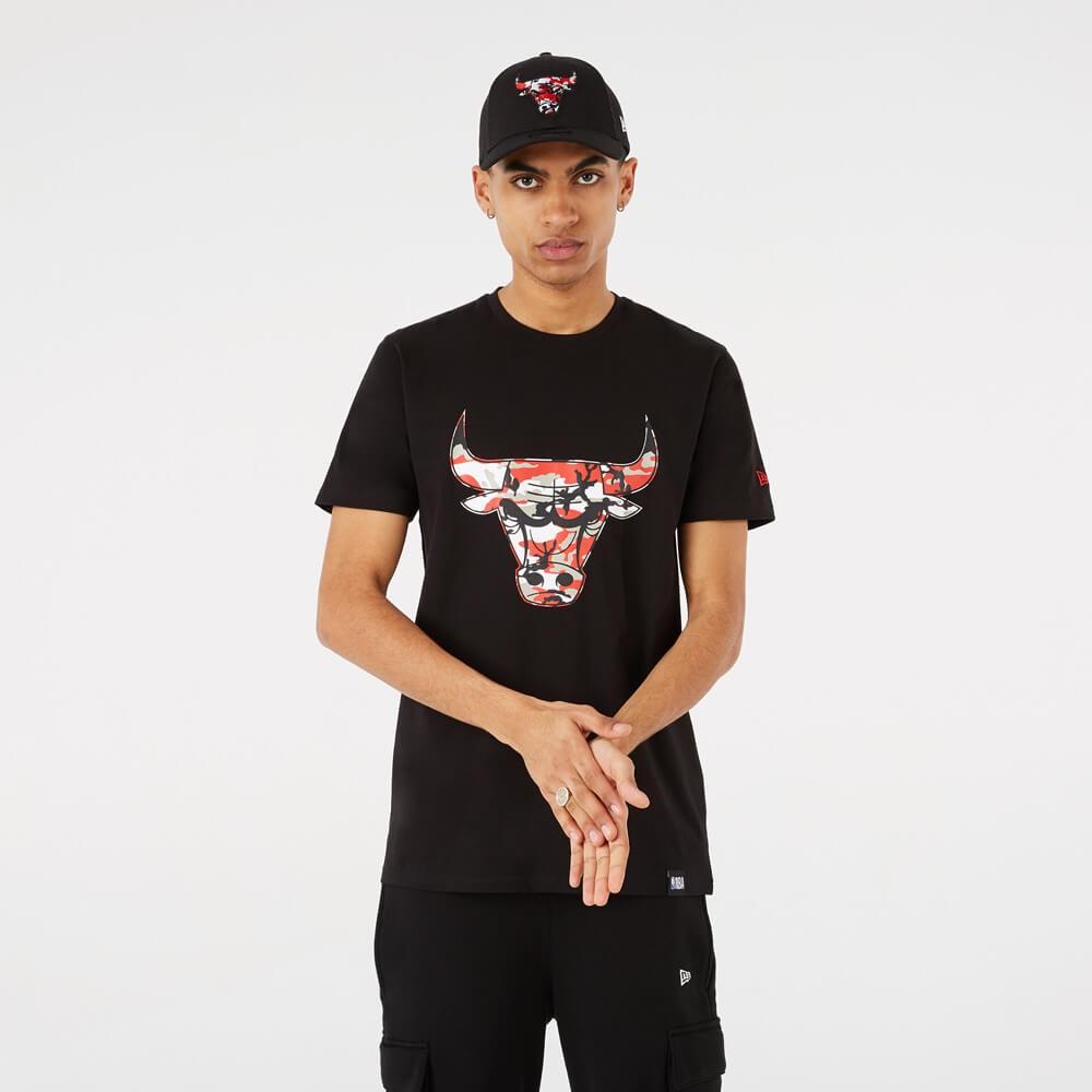 New Era tričko NBA Seasonal Infill Tee Chicago Bulls Black