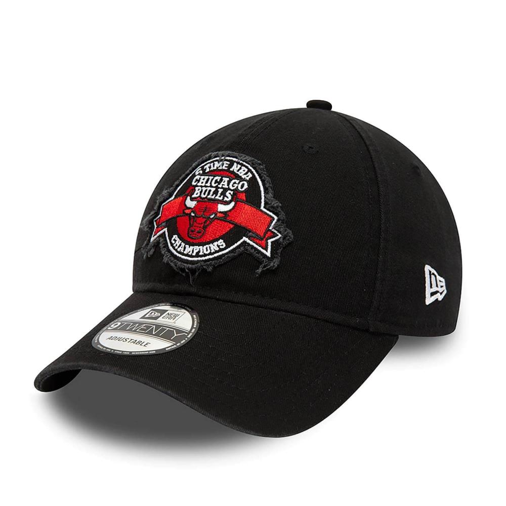 New Era NBA Chicago Bulls Wash Wordmark Black 9TWENTY Adjustable Cap Black