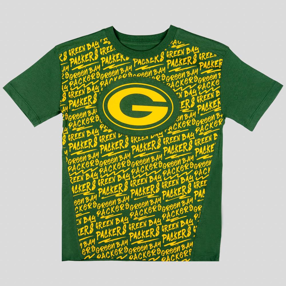 Outerstuff Exemplary Ss V-Neck Tee Green Bay Packers - 8-20Y - Green