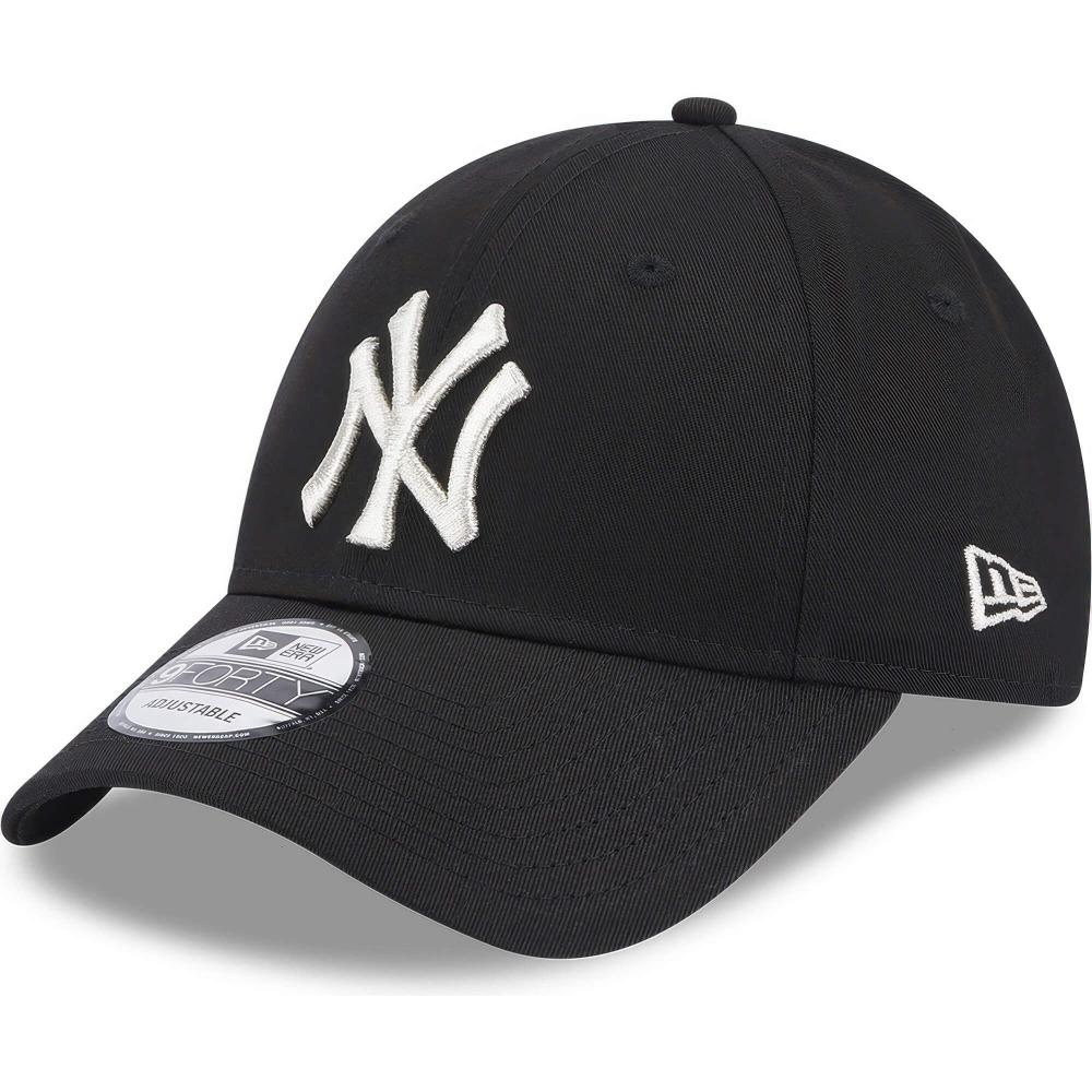 NEW ERA 940W MLB New York Yankees Metallic Logo Womens Black 9FORTY Adjustable Cap Black