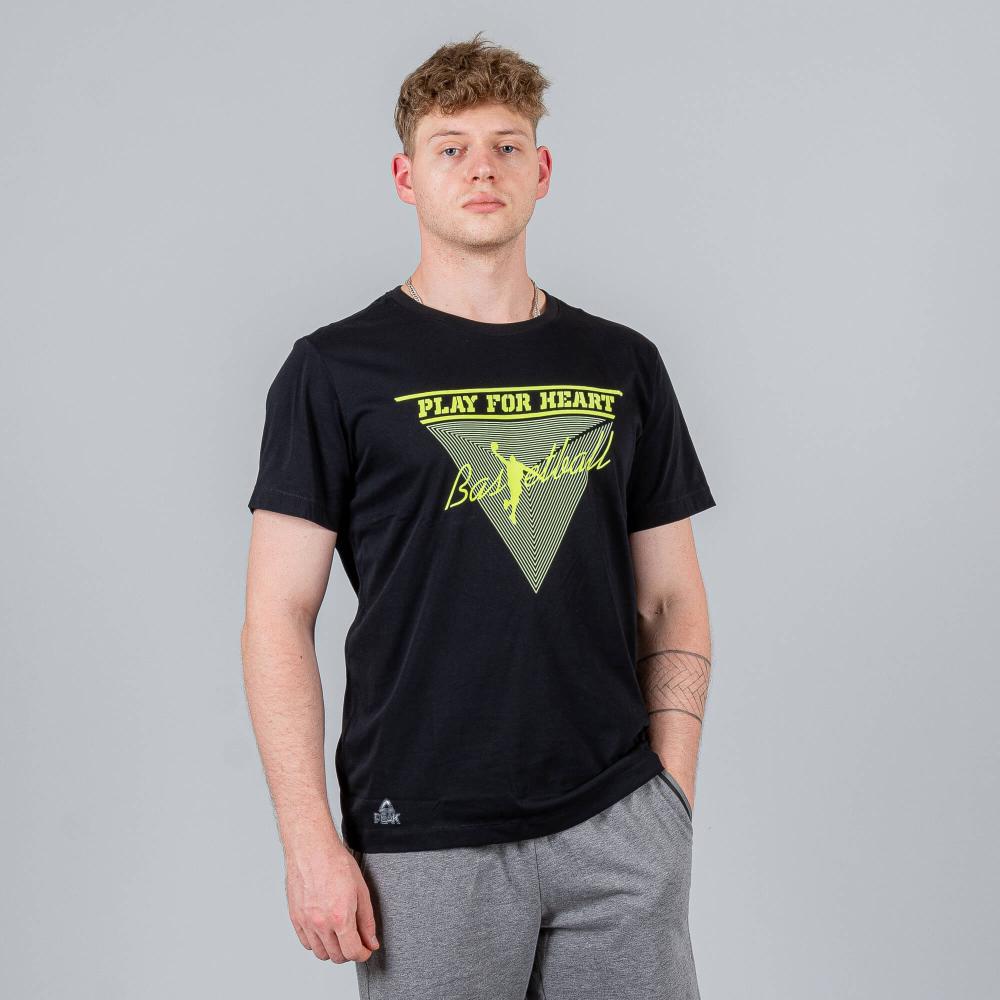 Peak Play For Heart Round Neck T-Shirt Black