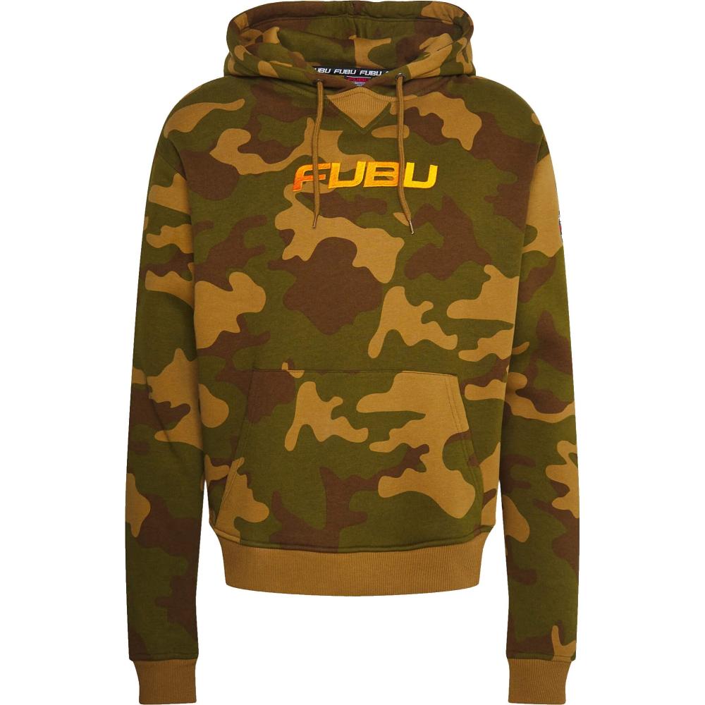 FUBU Corporate Camo Hoodie olive/orange