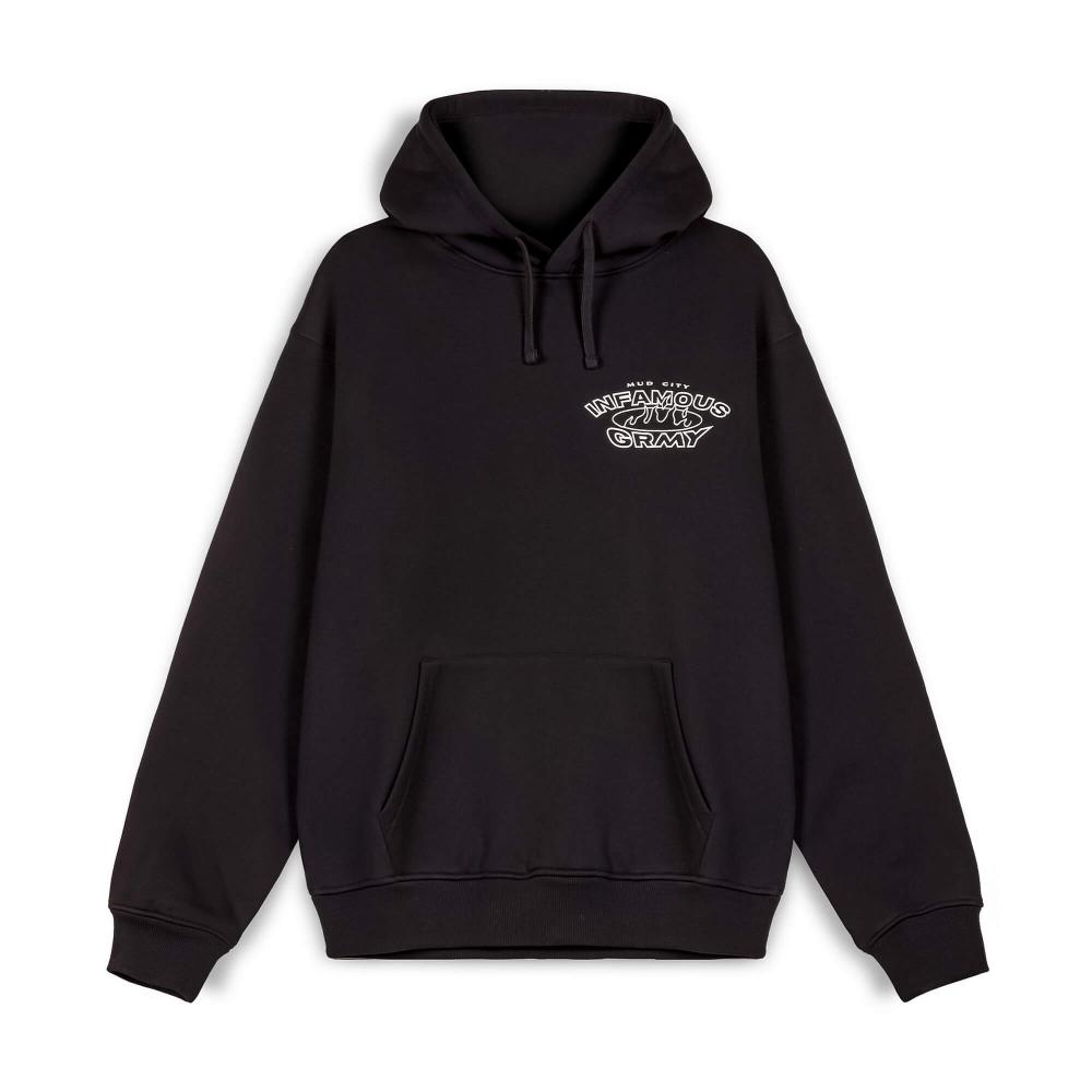 Grimey Wear Madrid The Connoisseur Heavyweight Hoodie Black