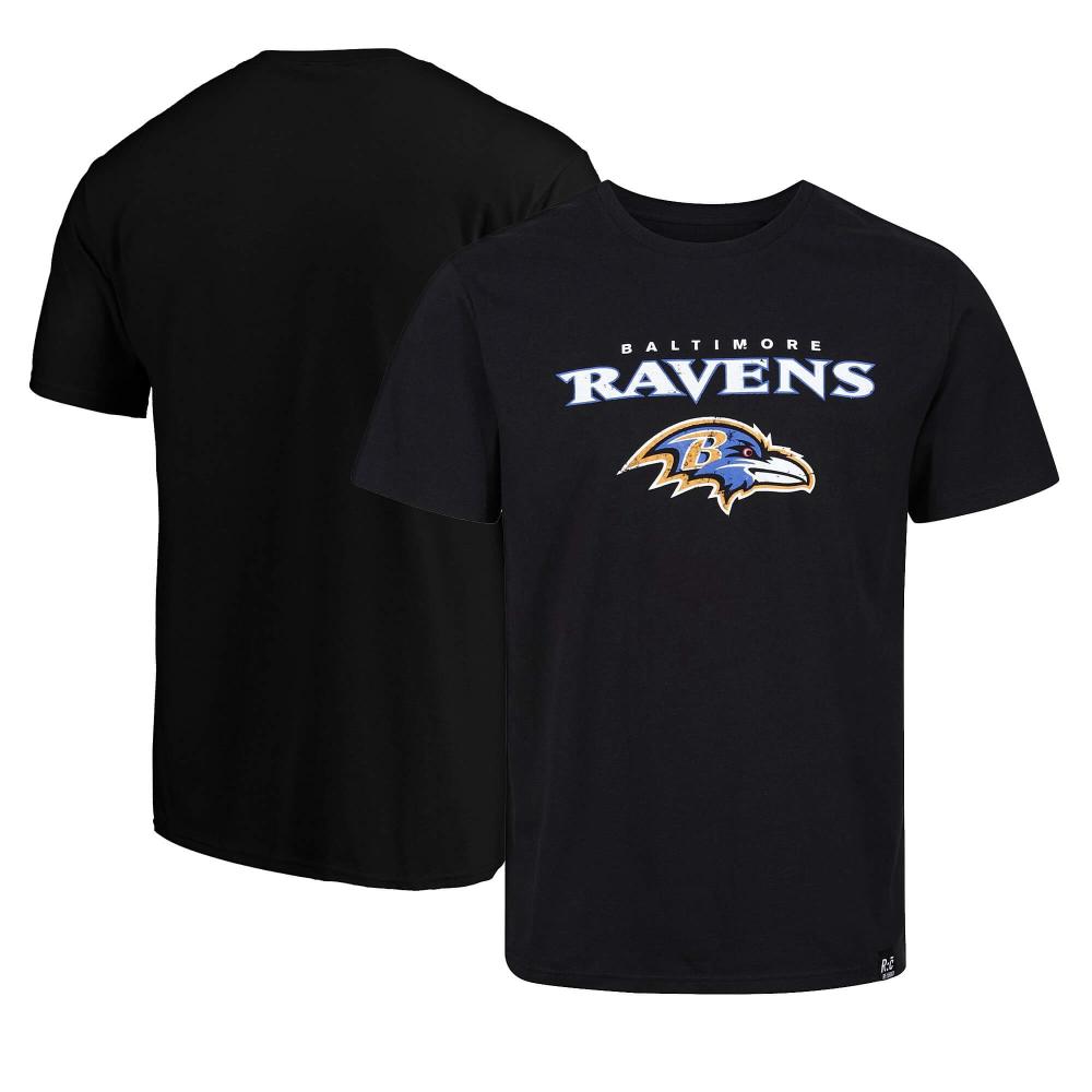 Re:Covered NFL Core Logo T-Shirt Baltimore Ravens Solid Black