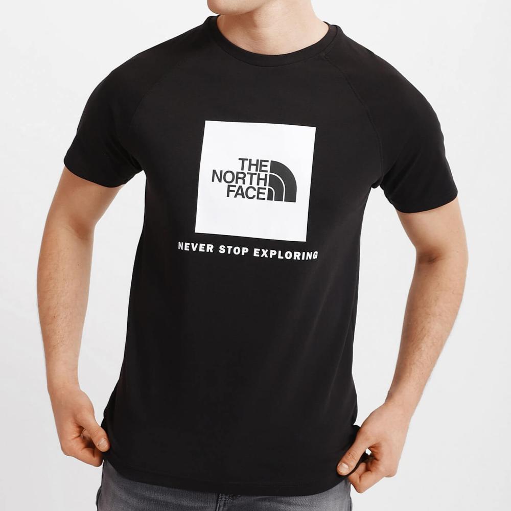 The North Face Men’S S/S Raglan Redbox Tee - Tnf Black-Tnf White