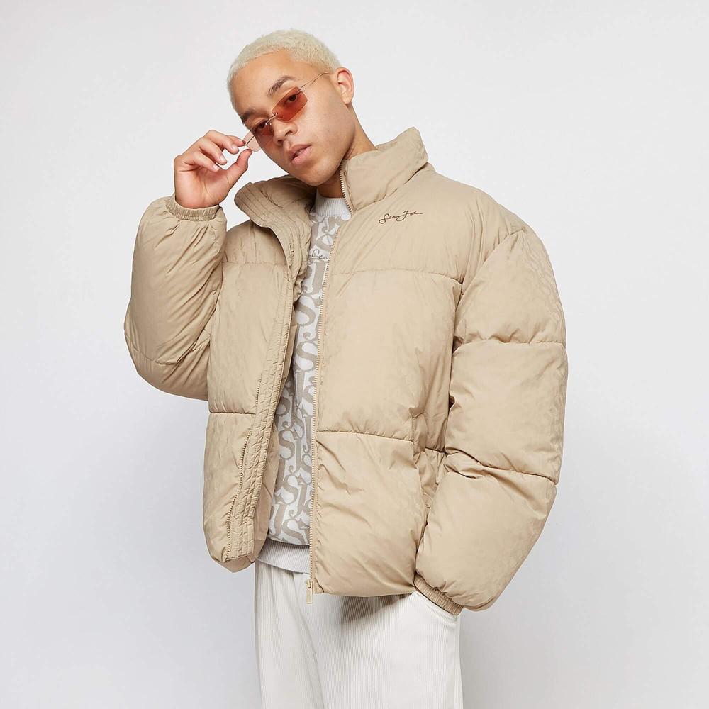 Sean John Monogram Logo UV Sensitive Puffer Jacket
 beige/brown