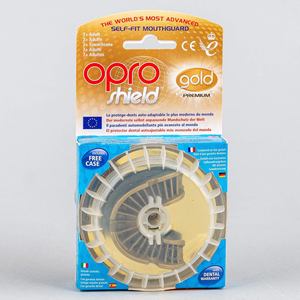 Chránič zubov Opro Shield Gold Premium Black/Gold (7+ Adult)