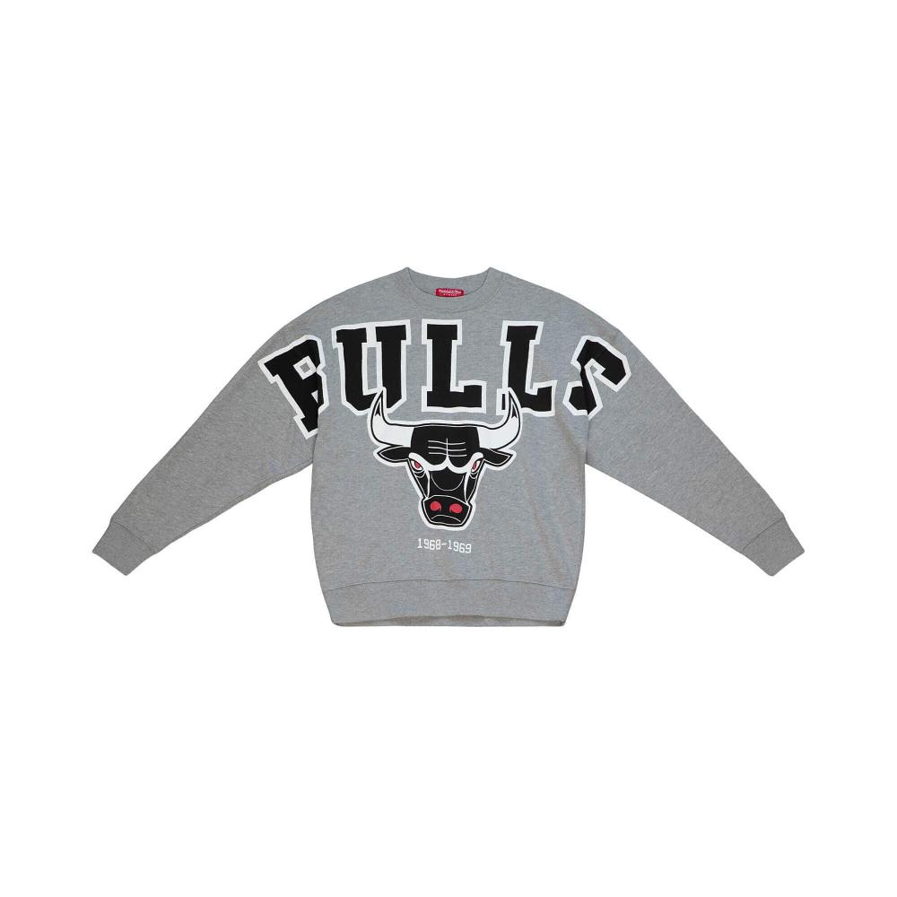 Mitchell & Ness NBA Womens Logo Lt Fleece CHICAGO BULLS GREY HEATHER