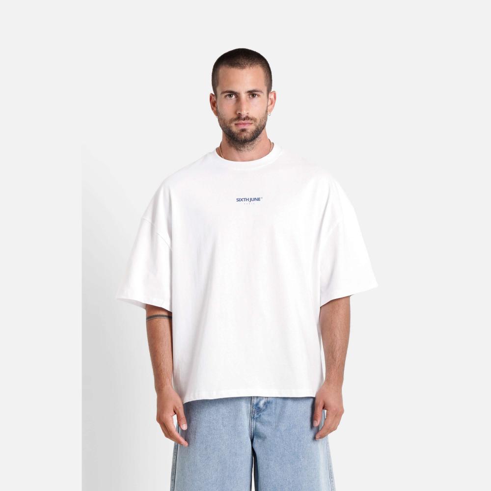 Tričko Sixth June SJ Caf Printed Ss Tshirt White