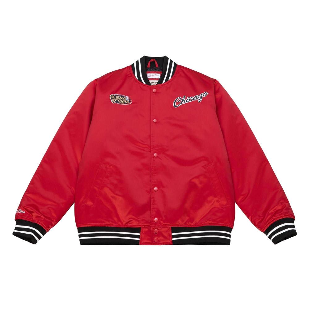 Mitchell & Ness Heavyweight Satin Jacket Chicago Bulls Scarlet