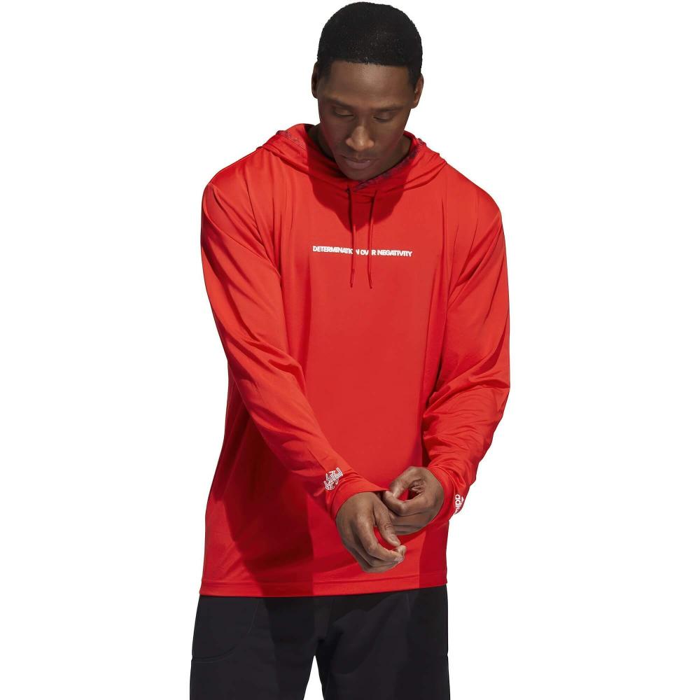 Adidas Men Donovan Mitchell Pullover Hoodie Red