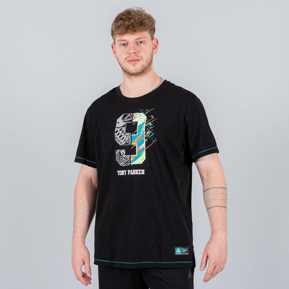 Peak Tony Parker 9 Round Neck T-Shirt Black