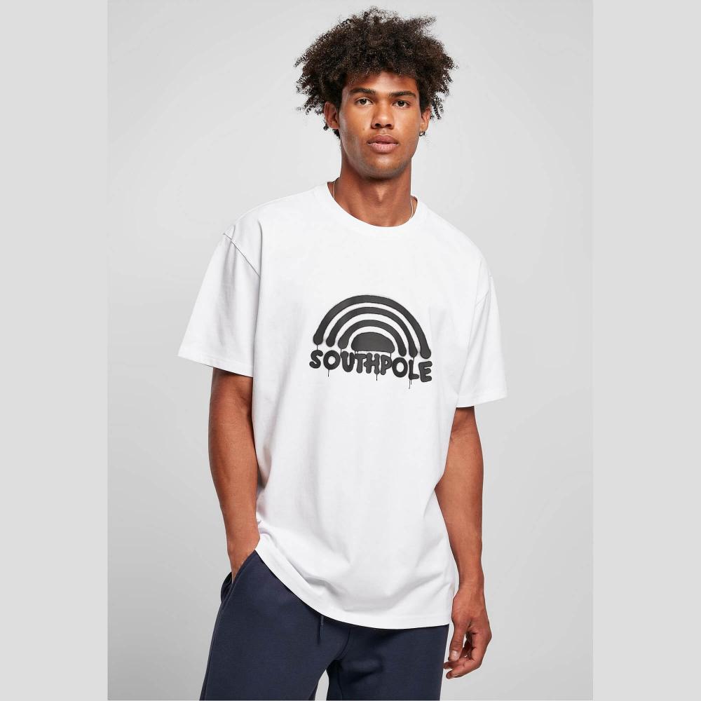 Southpole Spray Logo Tee white