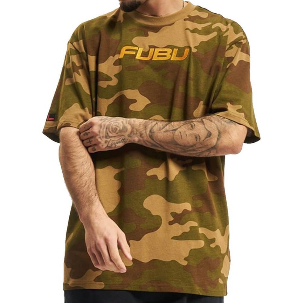 FUBU Corporate Camo Tee olive/orange