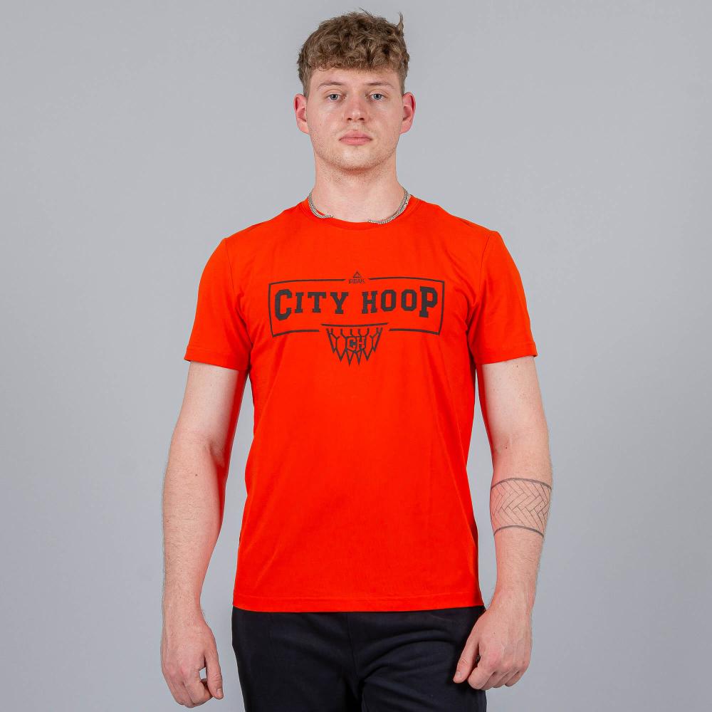 Peak Basketball Series City Hoop T-Shirt Orange Red