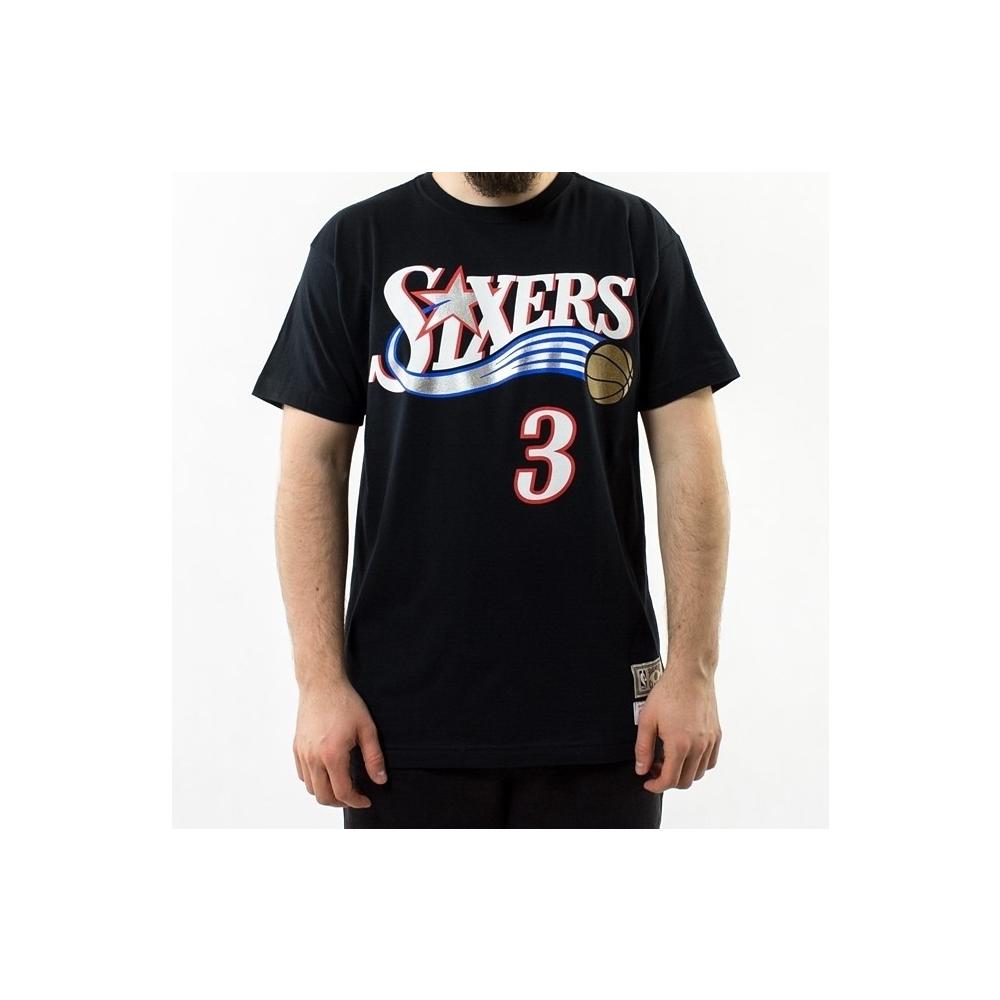 Mitchell & Ness Name & Number Traditional Tee - Allen Iverson Philadelphia 76Ers Black