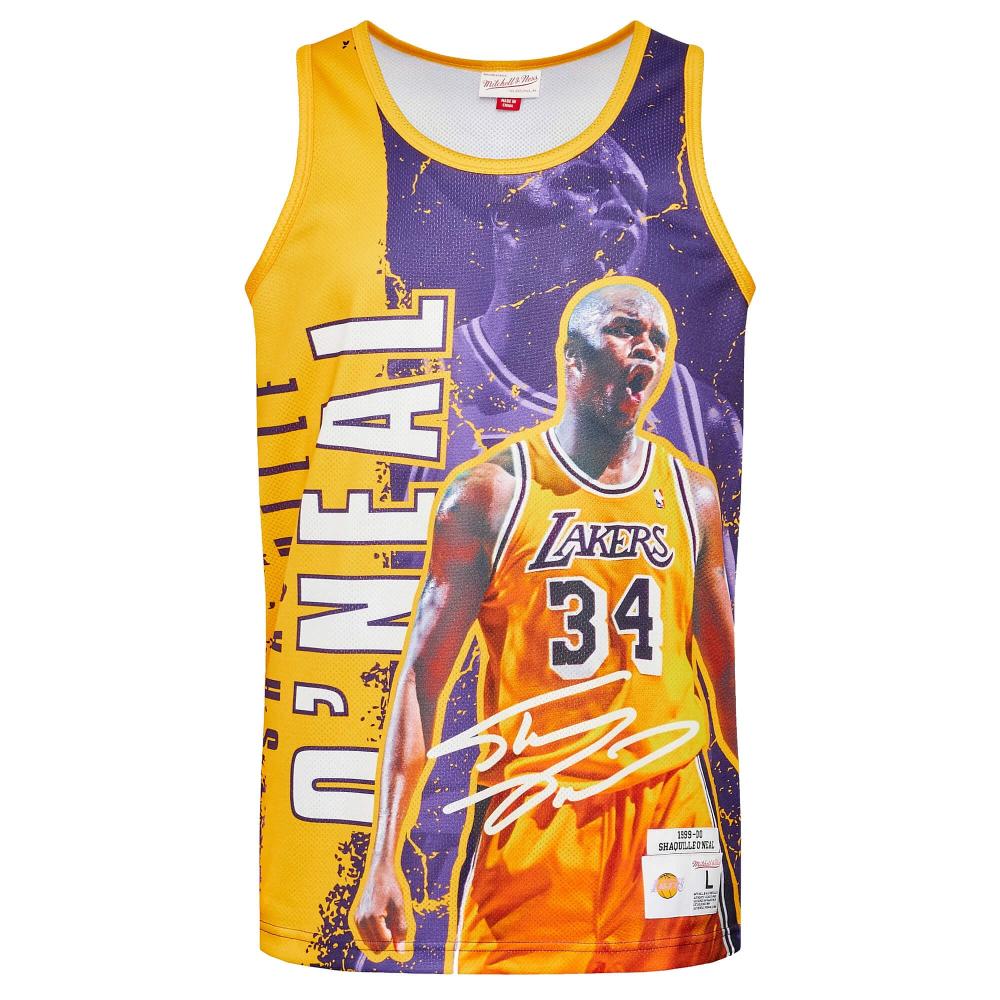 Mitchell & Ness NBA Player Burst Mesh Tank Lakers Shaquille O'Neal Los Angeles Lakers Shaquille O'Neal Purple