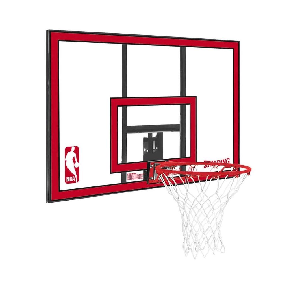 Spalding NBA Polycarbonat Backboard Transparent/Red