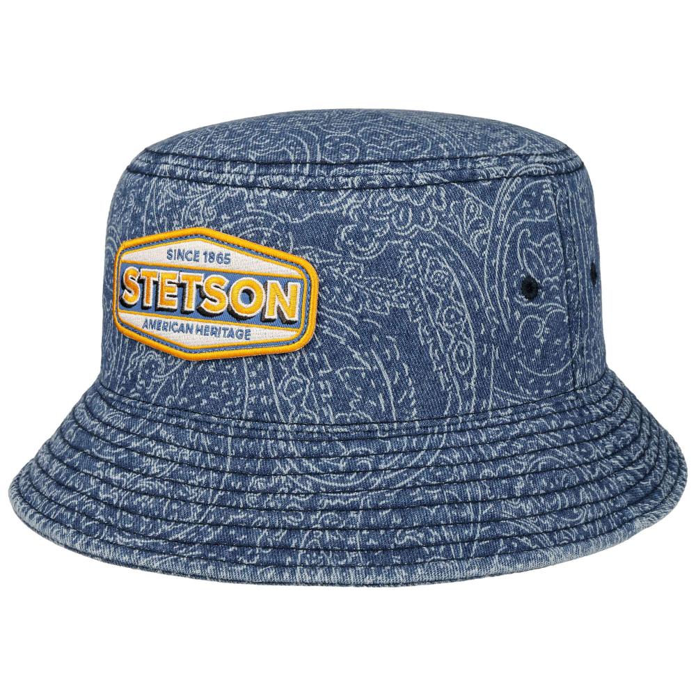 Klobúk Stetson Bucket Denim Paisley Festival modrý