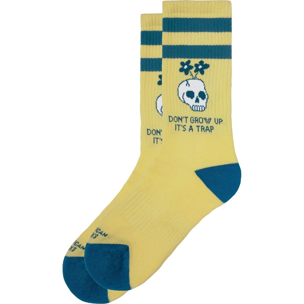 American Socks Don't grow up - Mid high Yellow/Blue