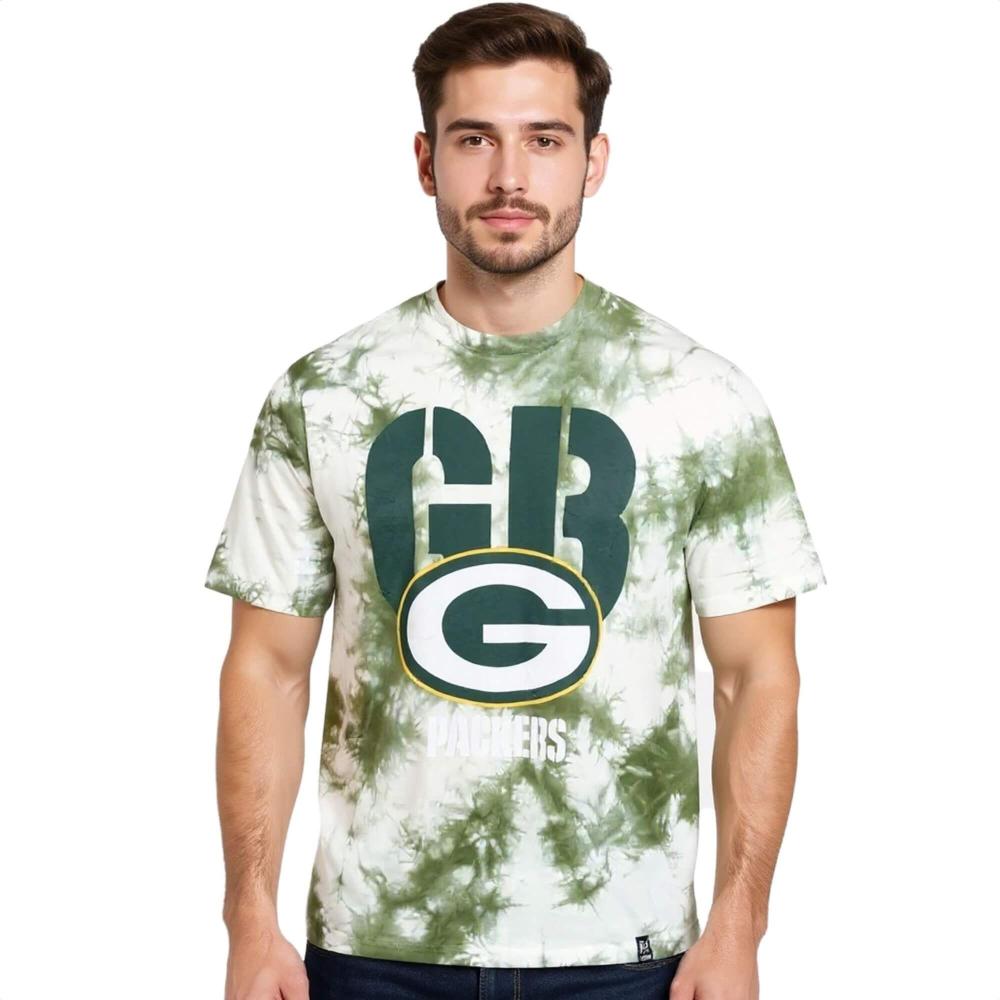 Tričko RE:COVERED x NFL Green Bay Packers Batik zelené