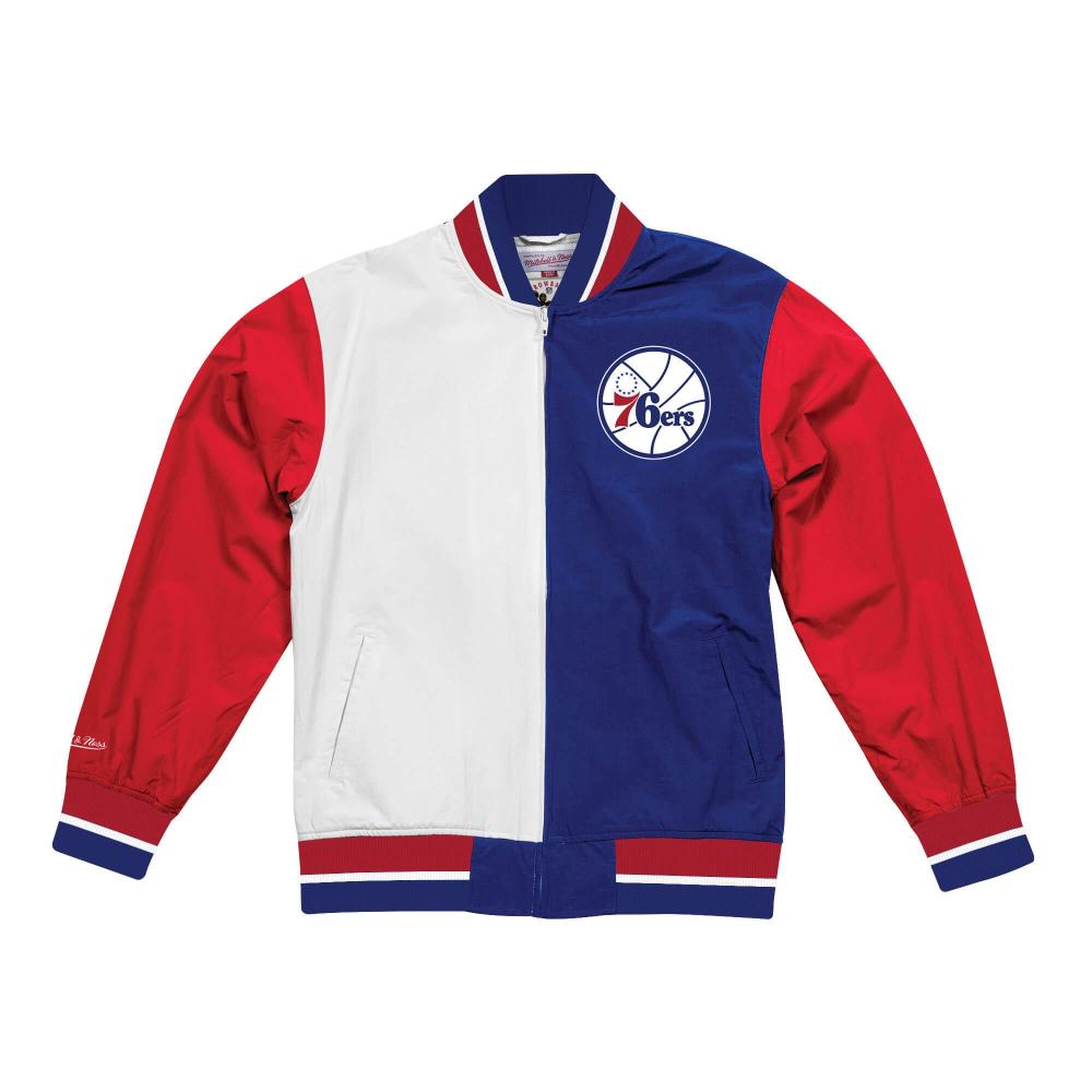 Mitchell & Ness Team History Warm Up Jacket 2.0 Philadelphia 76Ers Blue/Red