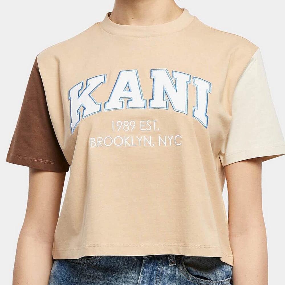 Karl Kani KK Serif Crop Block Tee sand/light sand/brown