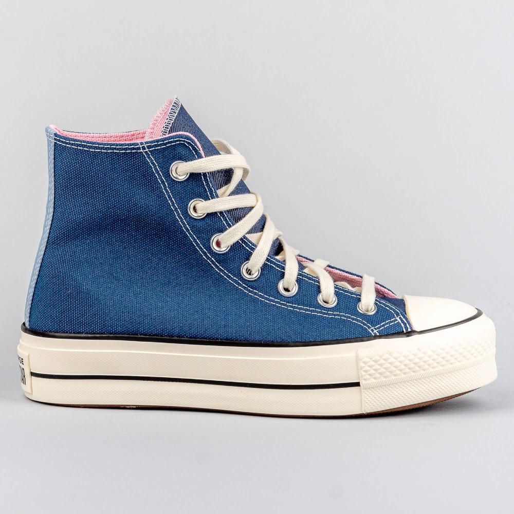 Converse Chuck Taylor All Star Lift Platform Denim NAVY/EGRET/SUNRISE PINK