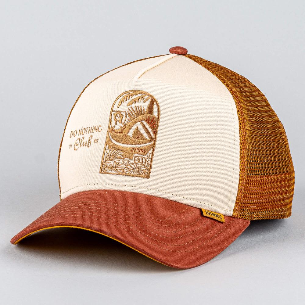 DJINN'S Trucker Cap HFT Bathing Girl Crème/Brown