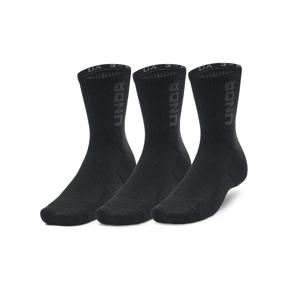 Under Armour UA 3-Maker 3pk Mid-Crew Black