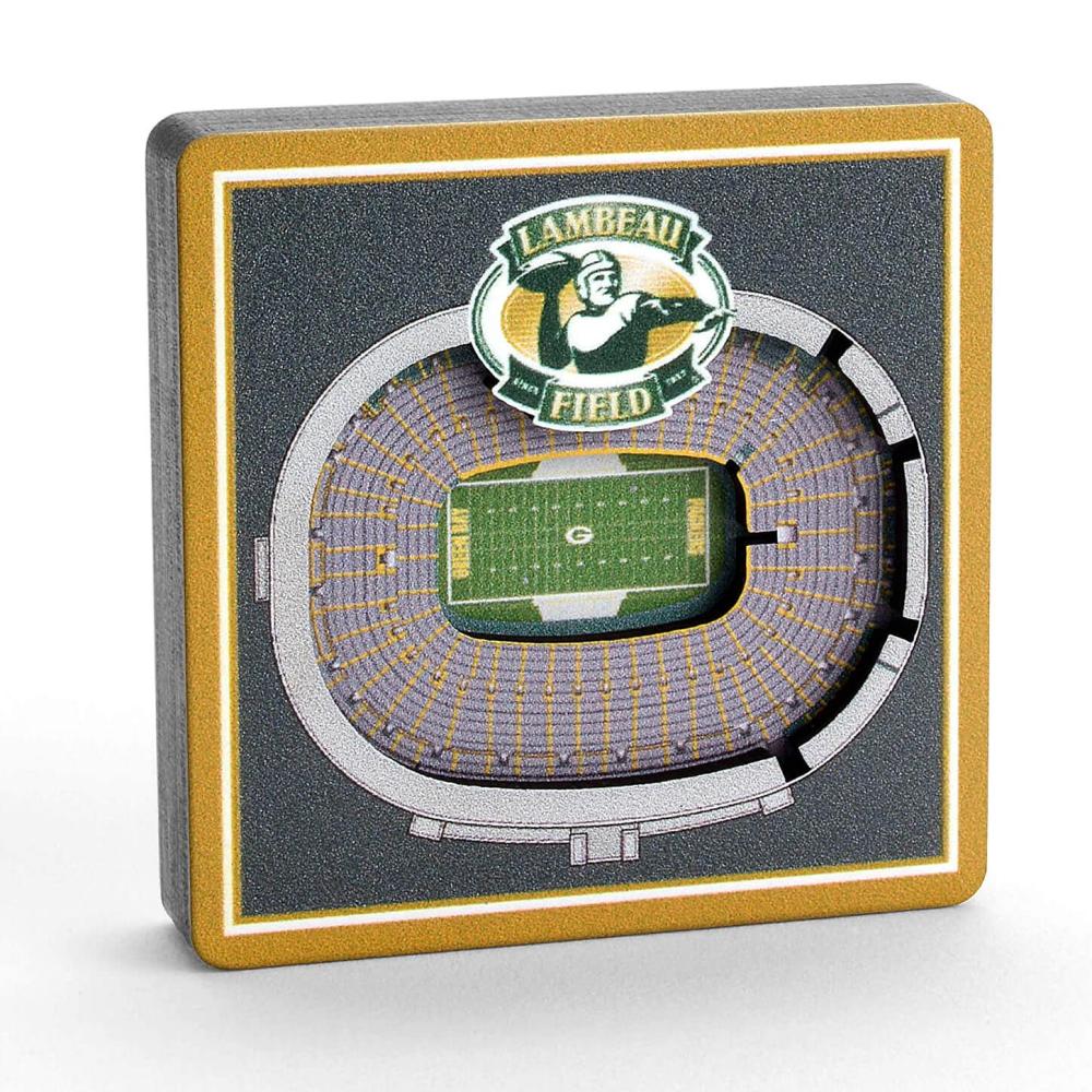 Youthefan Nfl 3D Stadiumview Magnet Green Bay Packers (7Cm X 7Cm)