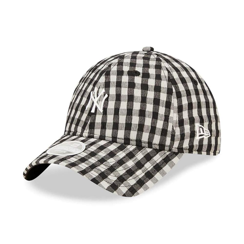 New Era MLB New York Yankees Womens Gingham Black 9TWENTY Adjustable Cap