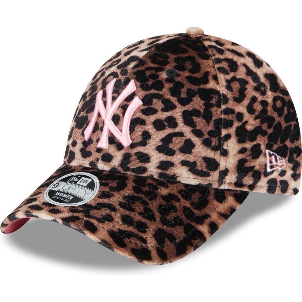 Dámska šiltovka New Era 9Forty 940W MLB New York Yankees Womens Leopard Velour Brown Cap hnedá