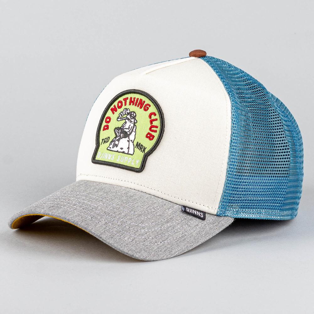 DJINN'S Trucker Cap HFT DNC Frog White/Grey/Blue