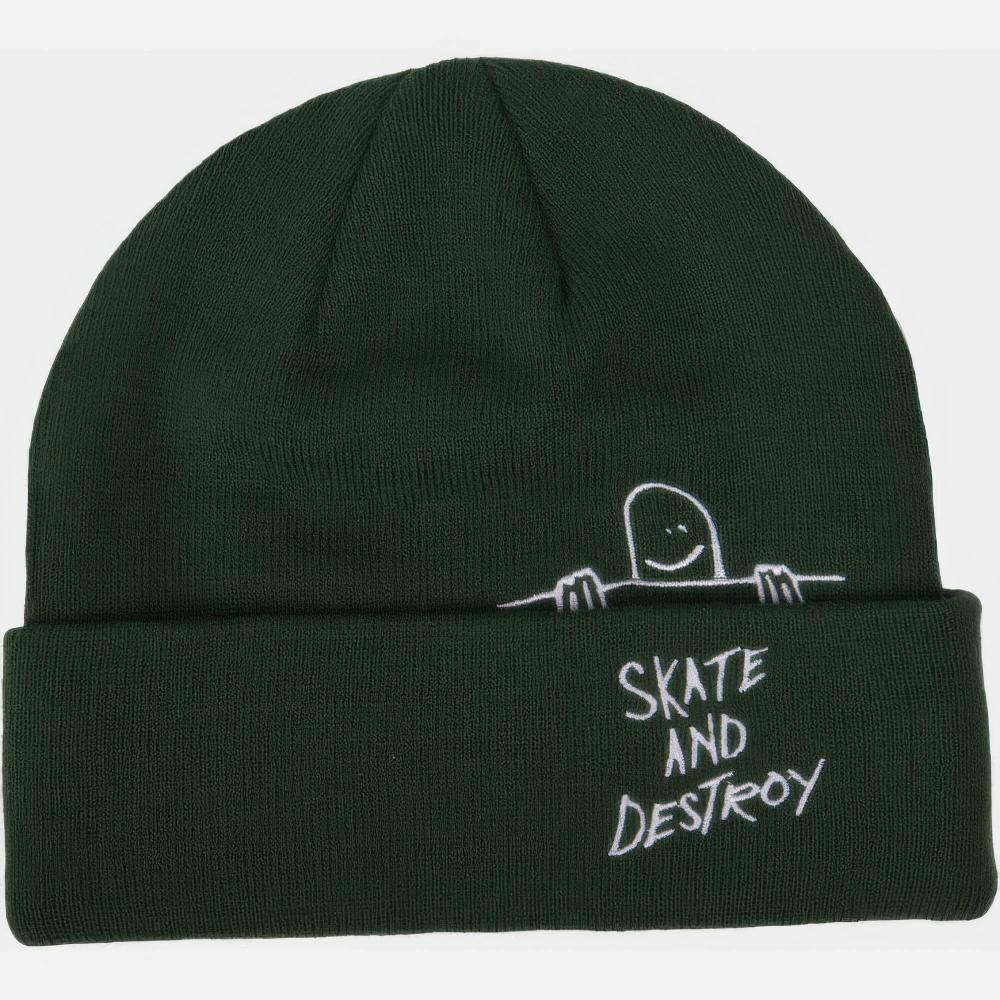 Pletená čiapka THRASHER GONZ SAD FOLD BEANIE tmavozelená