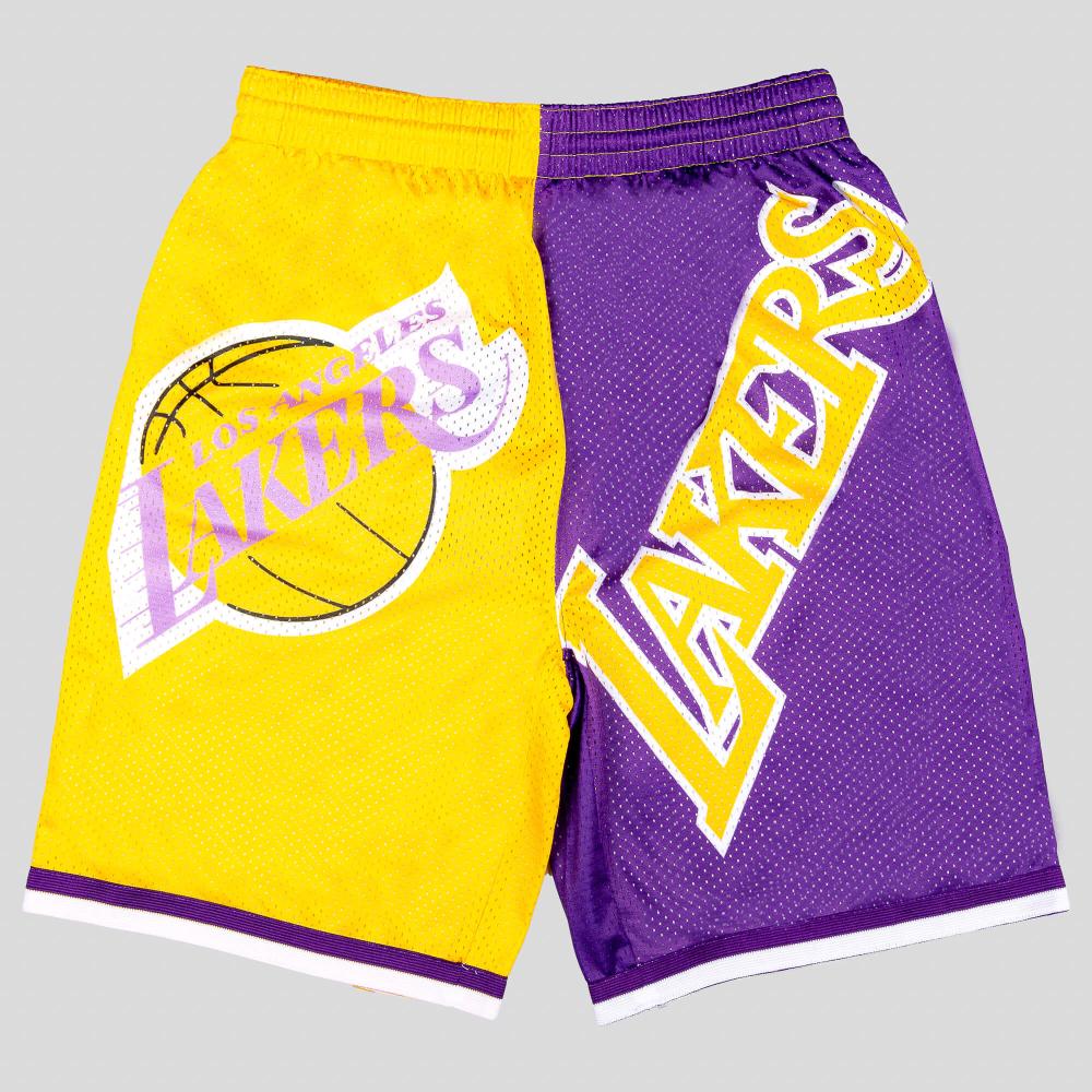 Mitchell And Ness Nba Big Face Shorts 5.0 - 8-20Y Los Angeles Lakers Yellow/Purple/White