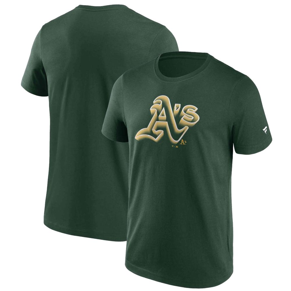 Fanatics MLB Chrome Graphic T-Shirt Oakland Athletics Dark Green